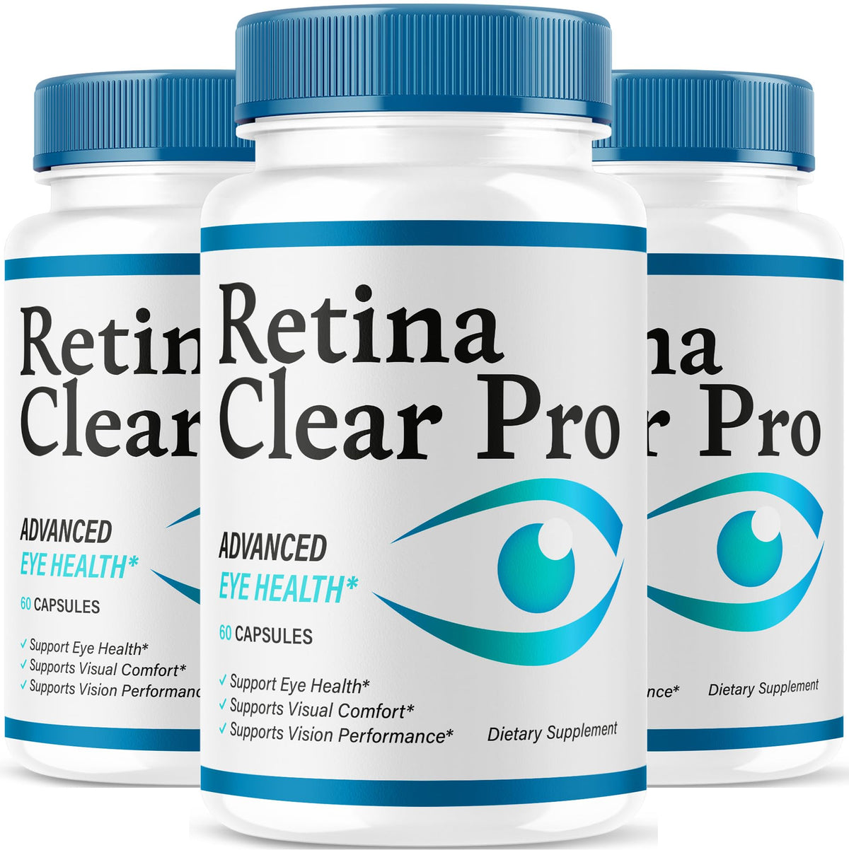 (3 Pack) Retina Clear Pro Capsules - Official Retina Clear Pro Advanced Eye Health Support Pills, Natural RetinaClear Supplement Vitamins Overall Wellness & Support Reviews, 180 Capsules for 3 Months