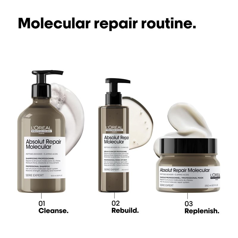 L'Oréal Professionnel Paris Absolut Repair Shampoo & Hair Mask Set - Repairs Damage & Adds Shine, Nourishing & Strengthening, For Dry & Damaged Hair