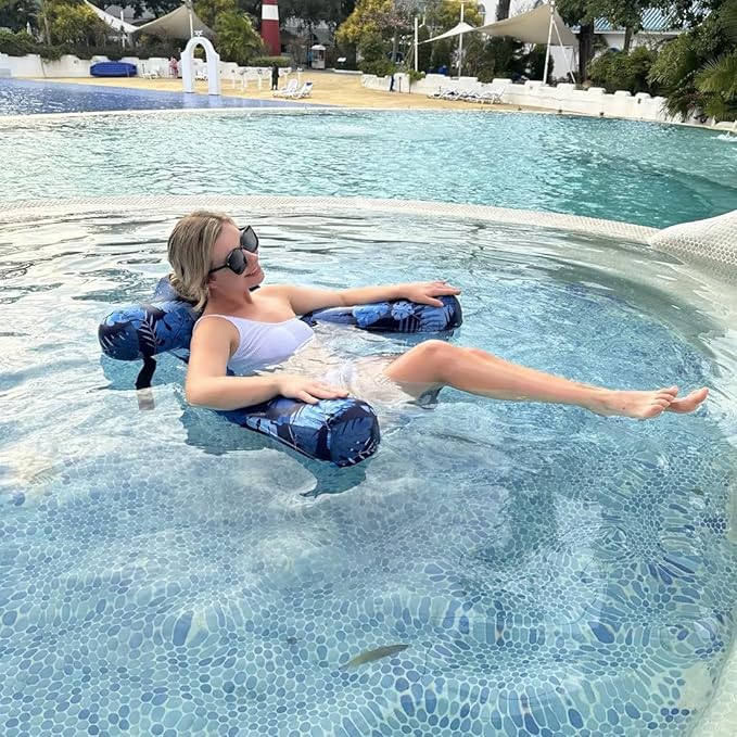 2 Pack 4th of July Inflatable Pool Floats Chair, 250th Anniversary American Flag Adjustable Pool Chair Lounger for Adults Heavy Duty, Blow Up Floating Swimming Water Chairs for Party Summer Lake Fun