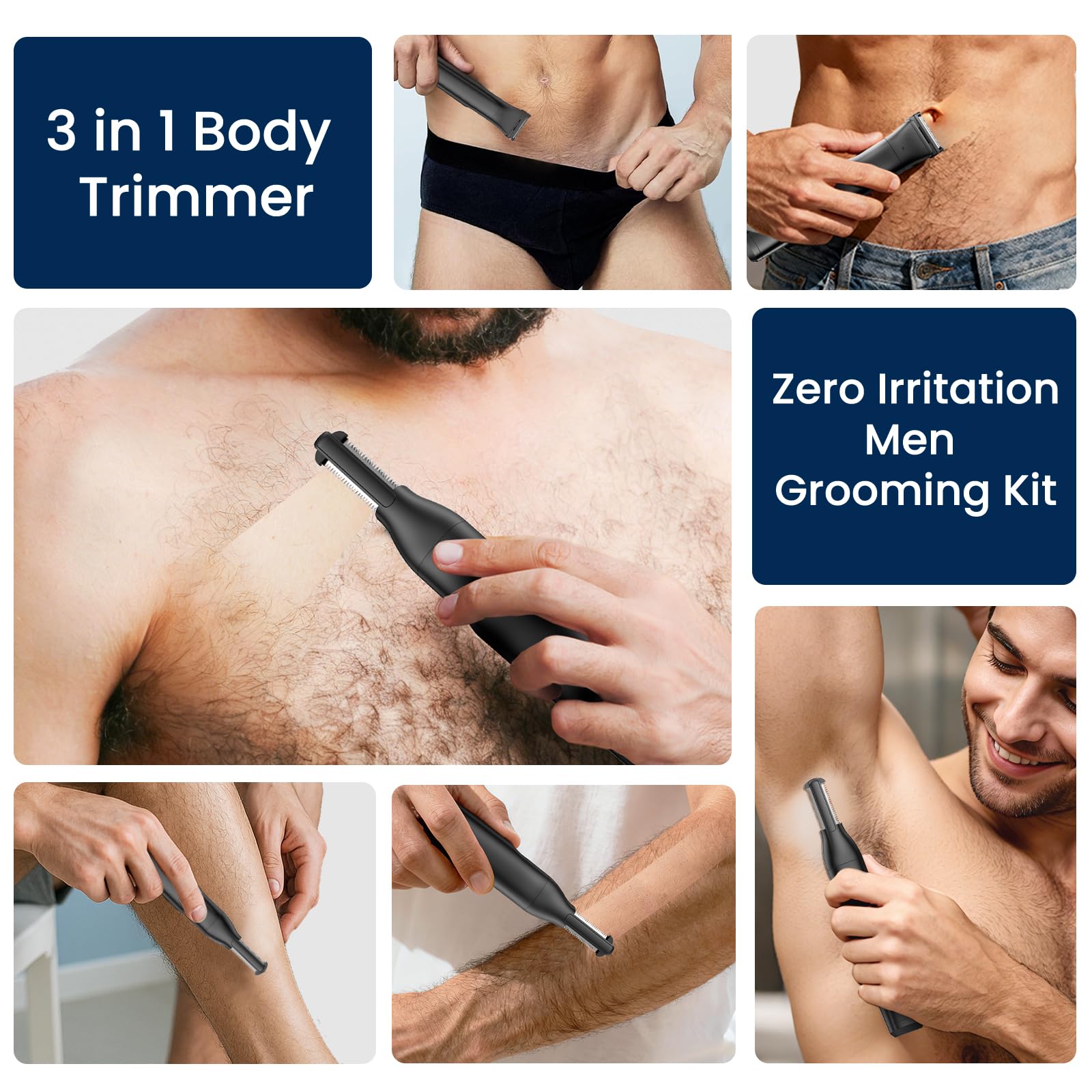 Manscape Mens Body Hair Trimmer Pubic, Groin & Ball Electric Shaver kit