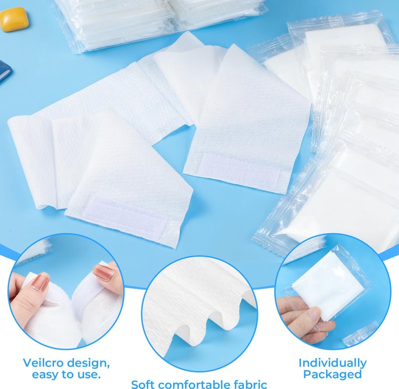 Noverlife 100PCS Disposable Spa Facial Headbands, Elastic Headband Wrap with Adjustable Magic Tape, Stretch Non-Woven Facial Bandeau, Soft Skin Care Essential Headband with Convenient Closure