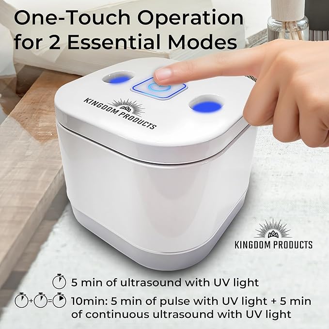 New Ultrasonic Retainer Cleaner with a Larger 200ML Pod, 45kHz Retainer Cleaner Machine for Dentures, Night Guard Cleaner, Mouth Guard Cleaner, Denture Cleaner, Aligner Cleaner