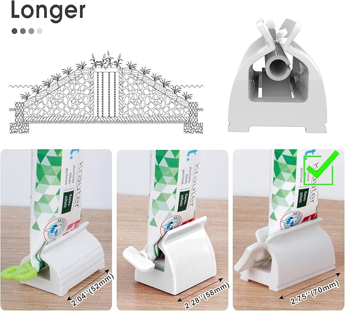 LAMY Toothpaste Squeezer, 3 PCS Tube Squeezer Bathroom and Kitchen Gadgets for Various Tube-Based Cosmetics and Sauces, Home and Apartment Essentials