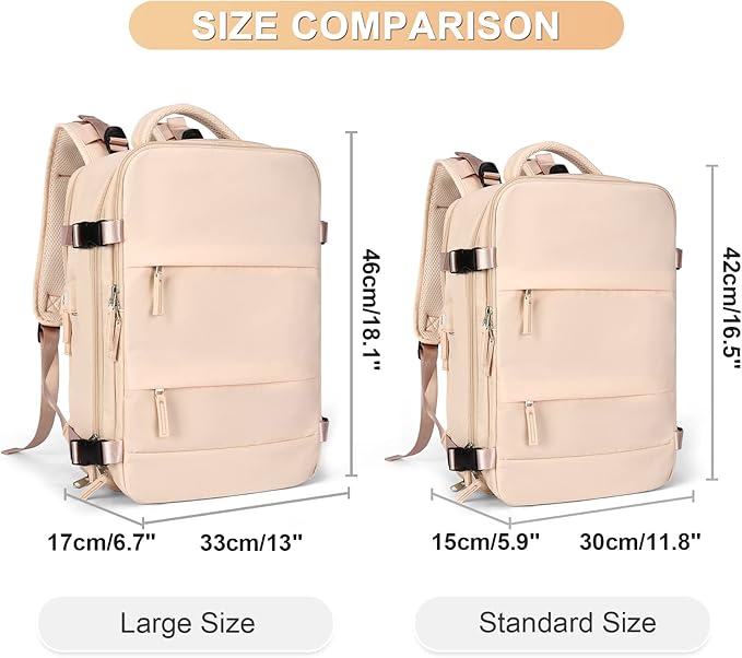 coofay Large Carry On Backpack Flight Approved Personal Item Travel Backpack For Women Airline Approved Waterproof Sports Luggage Backpack Casual Daypack Small Hiking Backpack