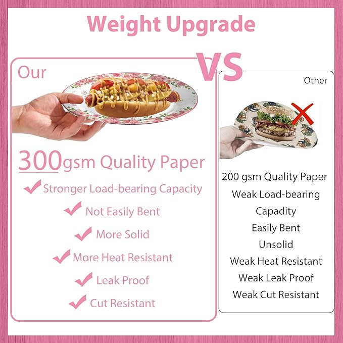 140pcs Greenery Gender Reveal Baby Shower Plates And Nnapkins Supplies Party Boho Greency Party Decorations Tableware Set Dessert Plates Napkins Forks for 20 Guests (Pink)