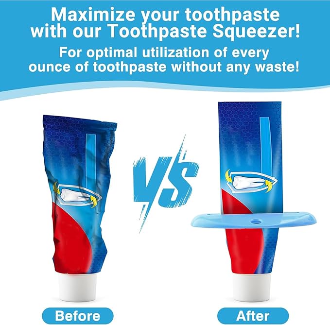 Self Closing Toothpaste Caps 6-Pack by Tilcare - No Waste Cap Dispensers for Adult and Kids Bathroom - Mess-Free Toothpaste Lids - Easy to Use, Food Grade Silicone and BPA-Free Toppers - All White