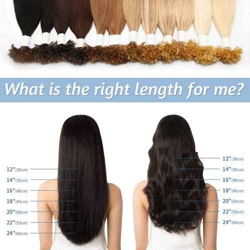 Benehair U Tip Hair Extensions Real Human Hair #2 Dark Brown Straight 20 Inch Keratin Hair Extensions Hot Fusion for Women 100 Strands Pre Bonded Silky Invisible Remy Human Hair 50g