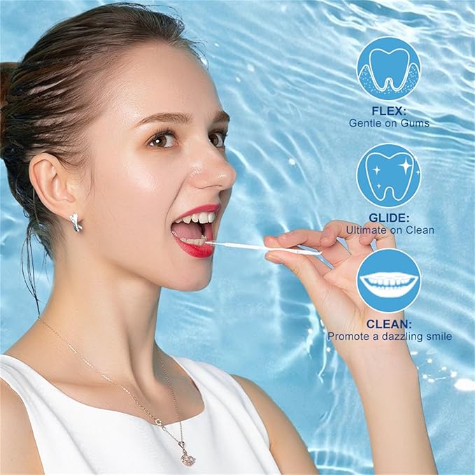 Super Deer 300Count Brushpicks Interdental Toothpicks,Soft Bristle Dental Floss Picks Toothpicks,Helps Removes Plaque and Debris Between Your Teeth (1)
