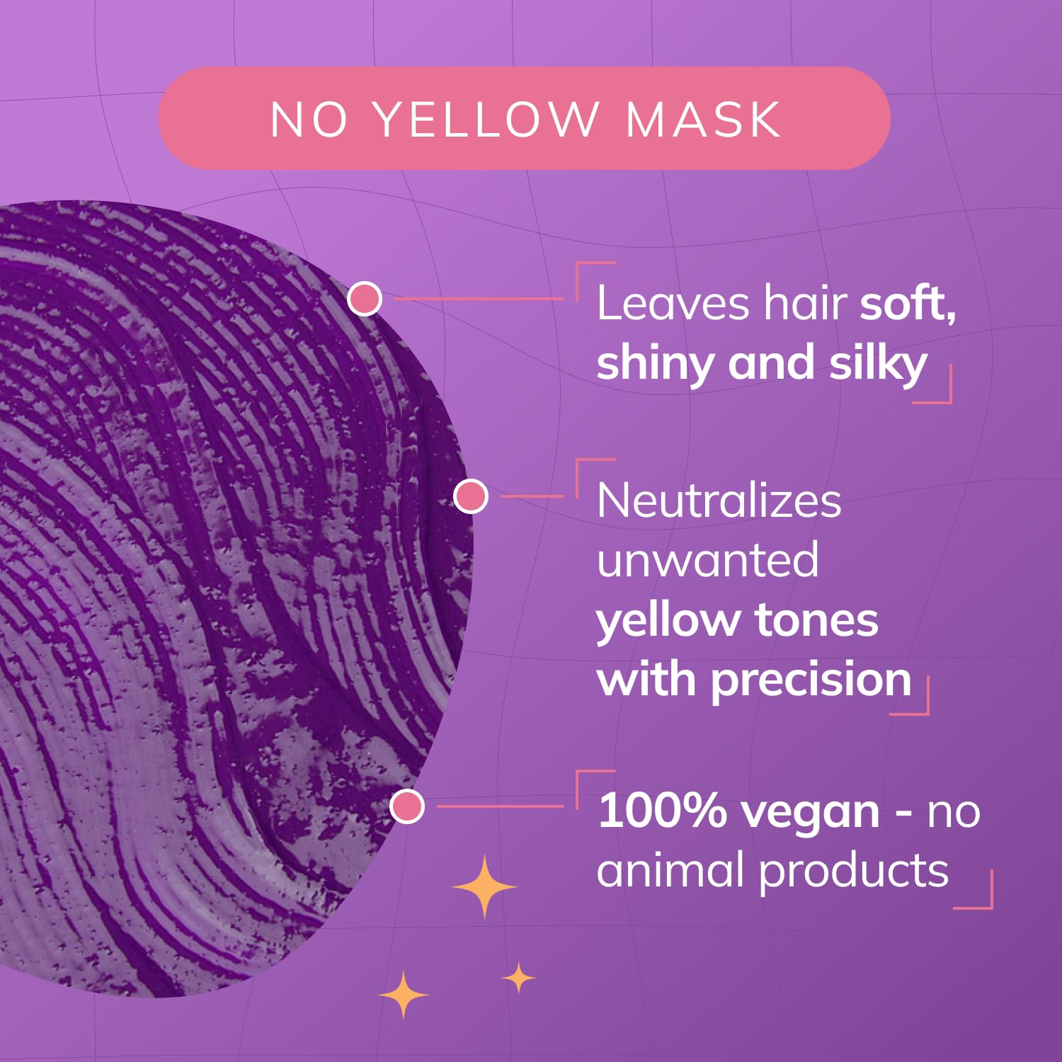 Fanola No Yellow Purple Hair Mask - Acidic pH Deep Conditioning Hair Mask for Blonde, Bleached & Grey Shades - Intense Violet Pigment Neutralizes Brassy Tones (33.8 Fl oz)