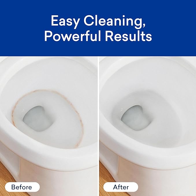 BLUELAND Toilet Bowl Cleaner Tablets, 2-Pack, 28 Count, Lemon Cedar, Plastic-Free, No Harsh Chemicals, Plant-Based