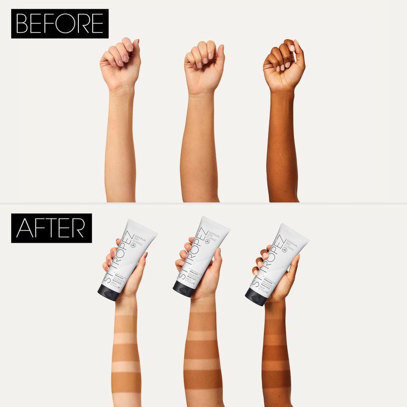 St.Tropez Gradual Tan Firming Lotion, Medium to Dark Sun Kissed Glow Self Tan Moisturizer, with Hyaluronic acid and antioxidants, Streak-Free, Vegan, Natural & Cruelty-Free, 6.7 FL OZ
