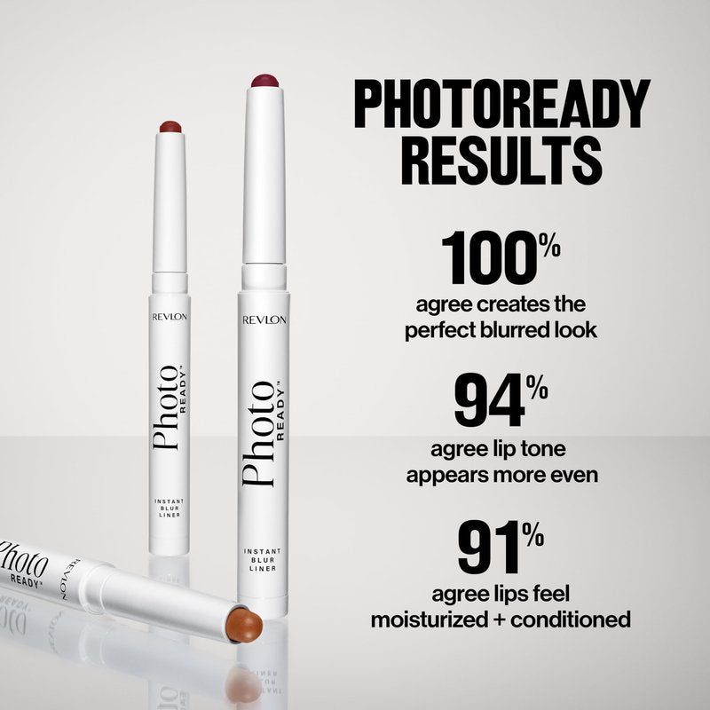 REVLON PhotoReady Instant Blur Liner, Soft Matte Lip Makeup to Overline for Instant Natural, Fuller-Looking Lips, Sheer-to-Buildable, 007 Filters, 0.05 oz
