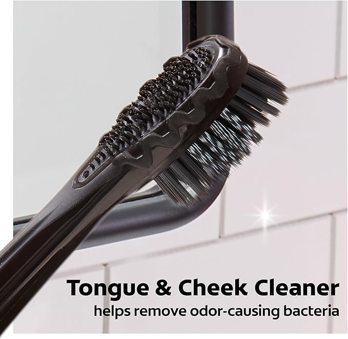 Colgate 360 Power Charcoal Replacement Toothbrush Heads, Works with Any 360 Battery Toothbrush, Features Soft Bristles and a Rubber Polisher on Each Replacement Head, 2 Pack
