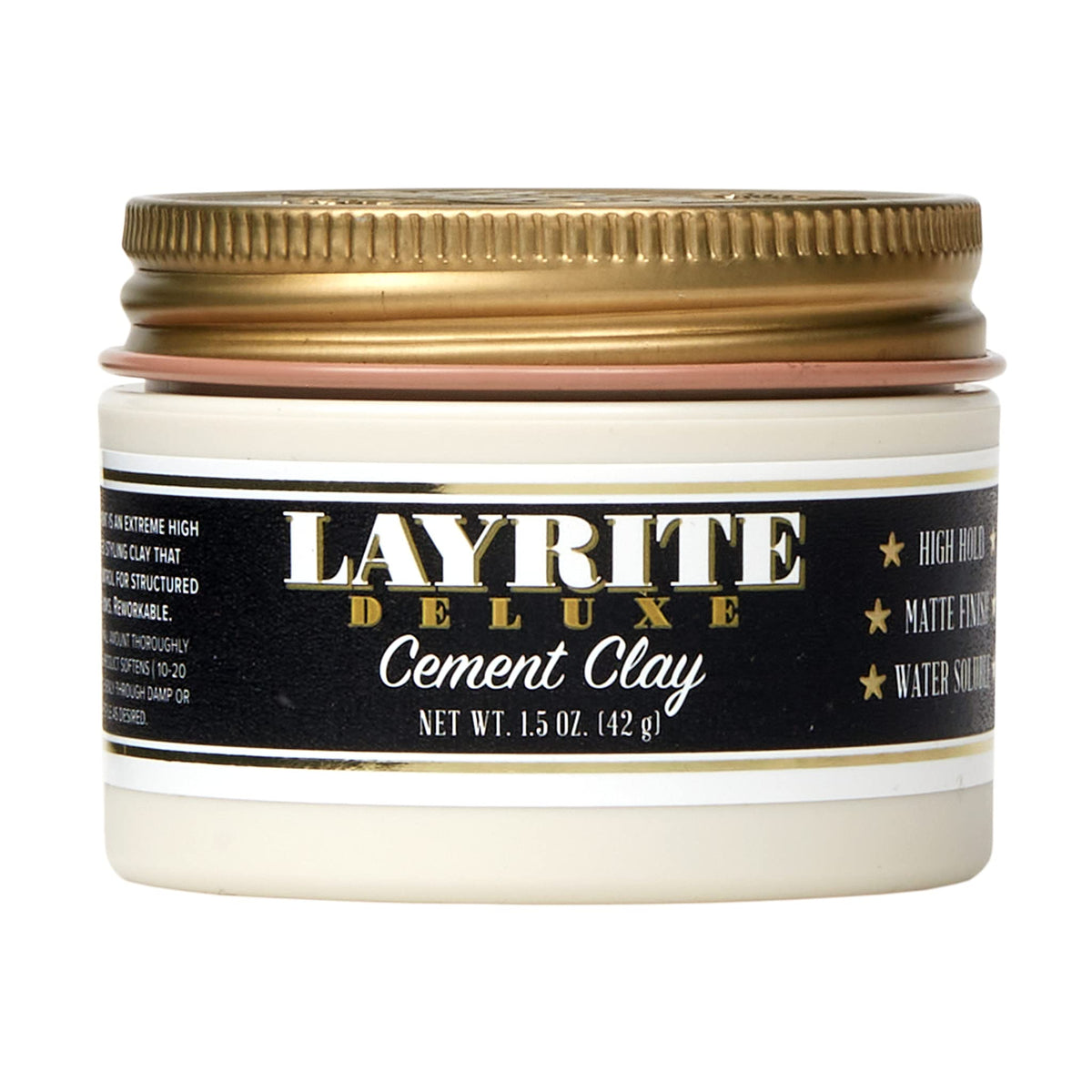 Layrite Deluxe Cement Clay, White, Mild Cream Soda, 1.5 Oz