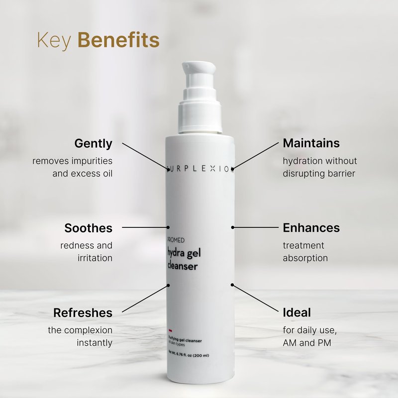 SURPLEXION Hydra Gel Cleanser, Gentle Daily Face Wash, All Skin Types, 6.76 fl oz