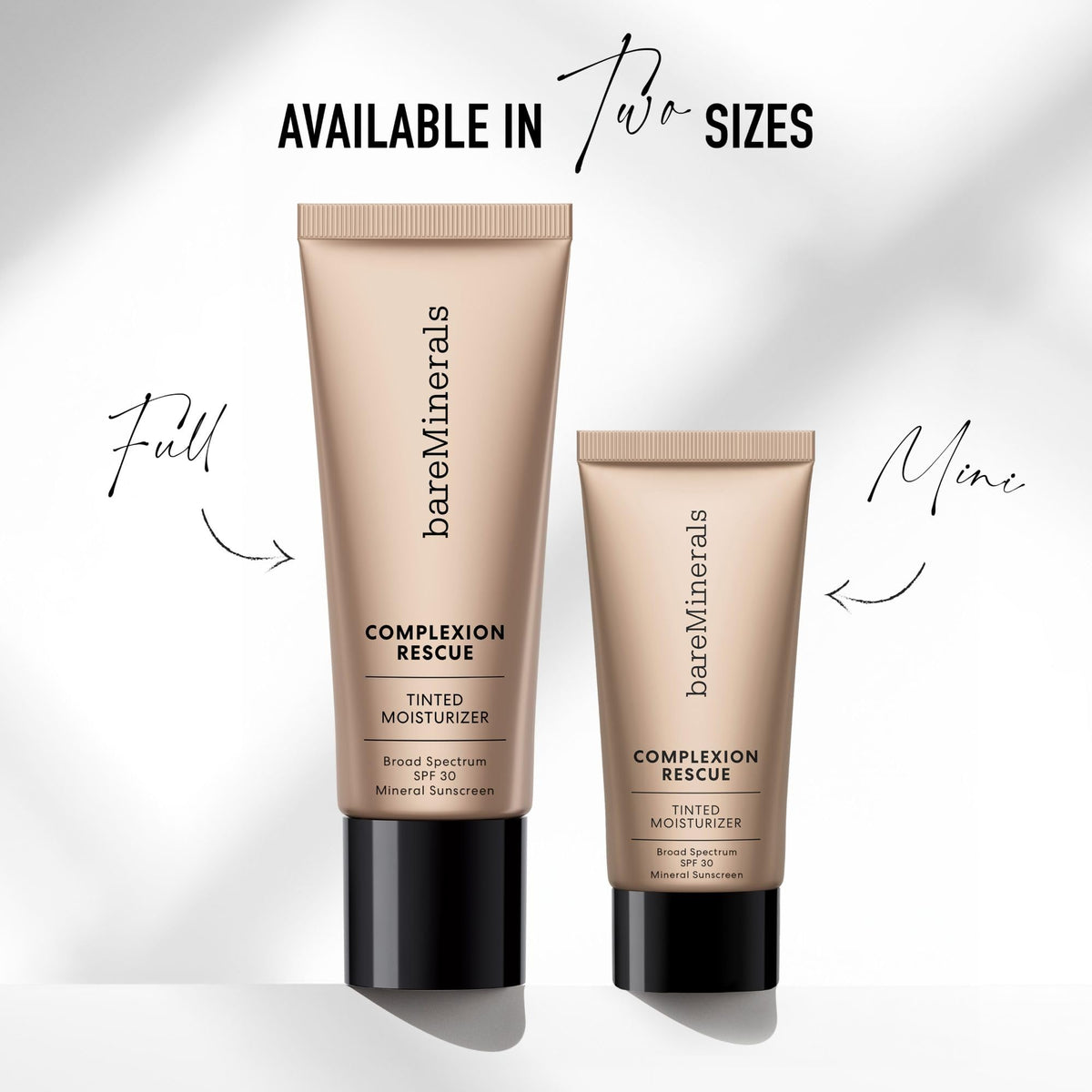 bareMinerals Complexion Rescue Tinted Moisturizer for Face with SPF 30, Travel Size, Desert 6.5, Vegan, Cruelty-Free & Dermatologist-Tested