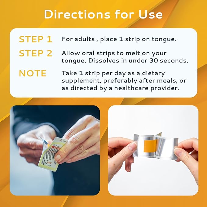 Vitamin D3 Strips 30 Pack| 2000 IU Oral Dissolvable D3 Vitamin Strips | Peppermint Flavor Melts on Your Tongue in 30 Seconds | Boost Immunity & Enhance Mental Focus with Vitamin D3 2000