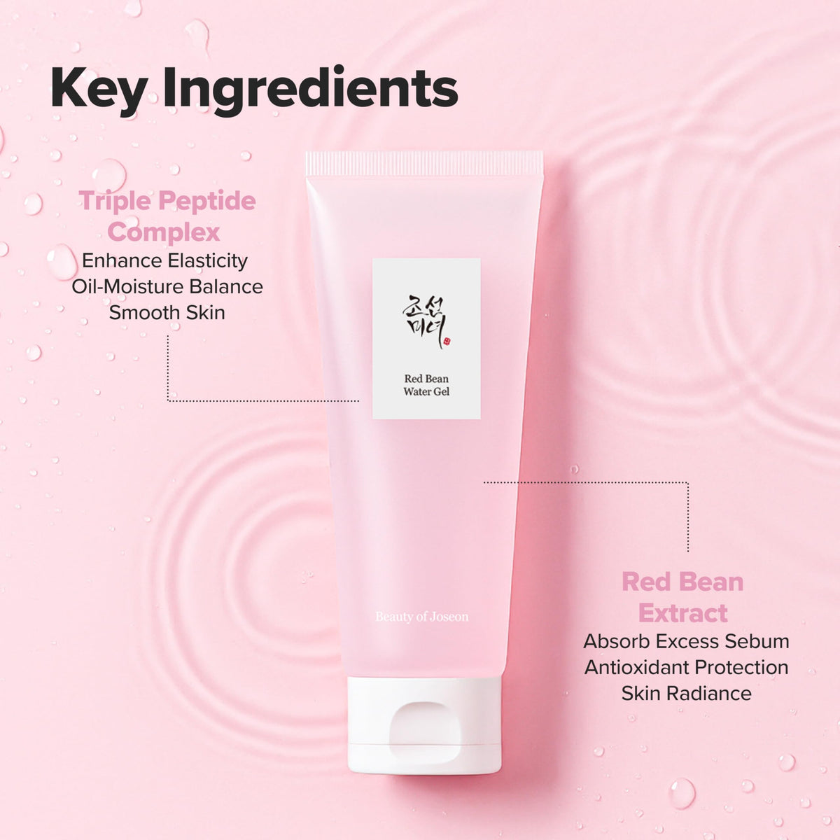 Beauty of Joseon Red Bean Water Gel Hydrating Peptide Hydro Boost Moisturizer for Acne Prone Dry Skin, Korean Skin Care for Men and Women, 100ml, 3.38 fl.oz