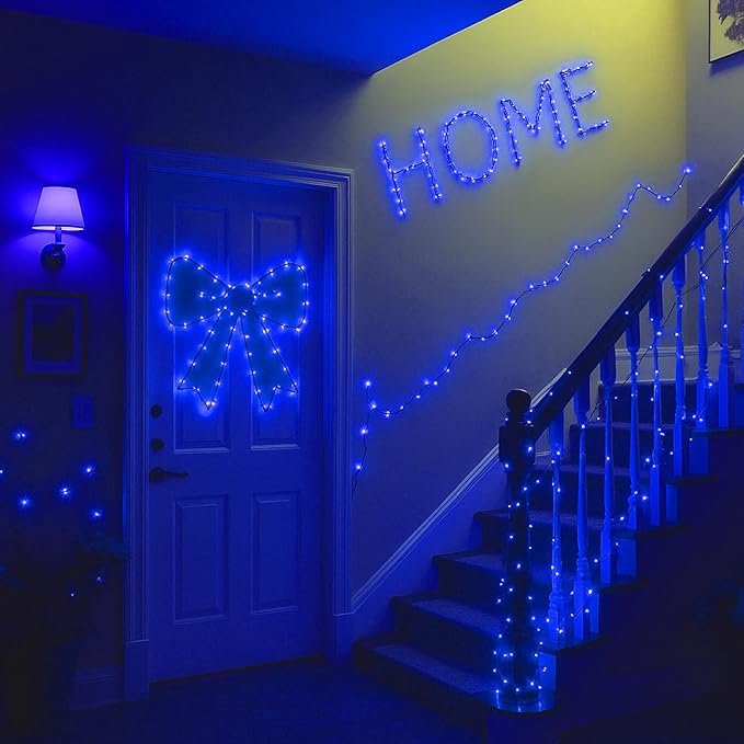 Joomer Fairy String Lights 33FT 100 LEDs Plug in Fairy Lights Indoor Copper Wire String Light DIY for Bedroom, Parties, Wedding, Christmas, Outdoor, Indoor Decoration (Blue, Non-Connectable)