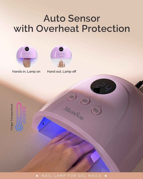 MelodySusie UV Nail Lamp, Plus30F UV Light for Gel Nails LED Nail Dryer with 3 Timer, Portable Nail Drill 30000 RPM,Professional Rechargeable Electric Nail File,