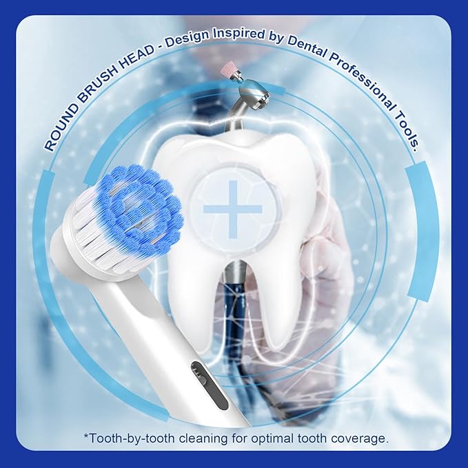 Pro Sensitive Gum Care Replacement Brush Heads Compatible with Oral-B Electric Toothbrushes, 16 Pack High Density Extra Soft Bristles Toothbrush Heads Refill, White