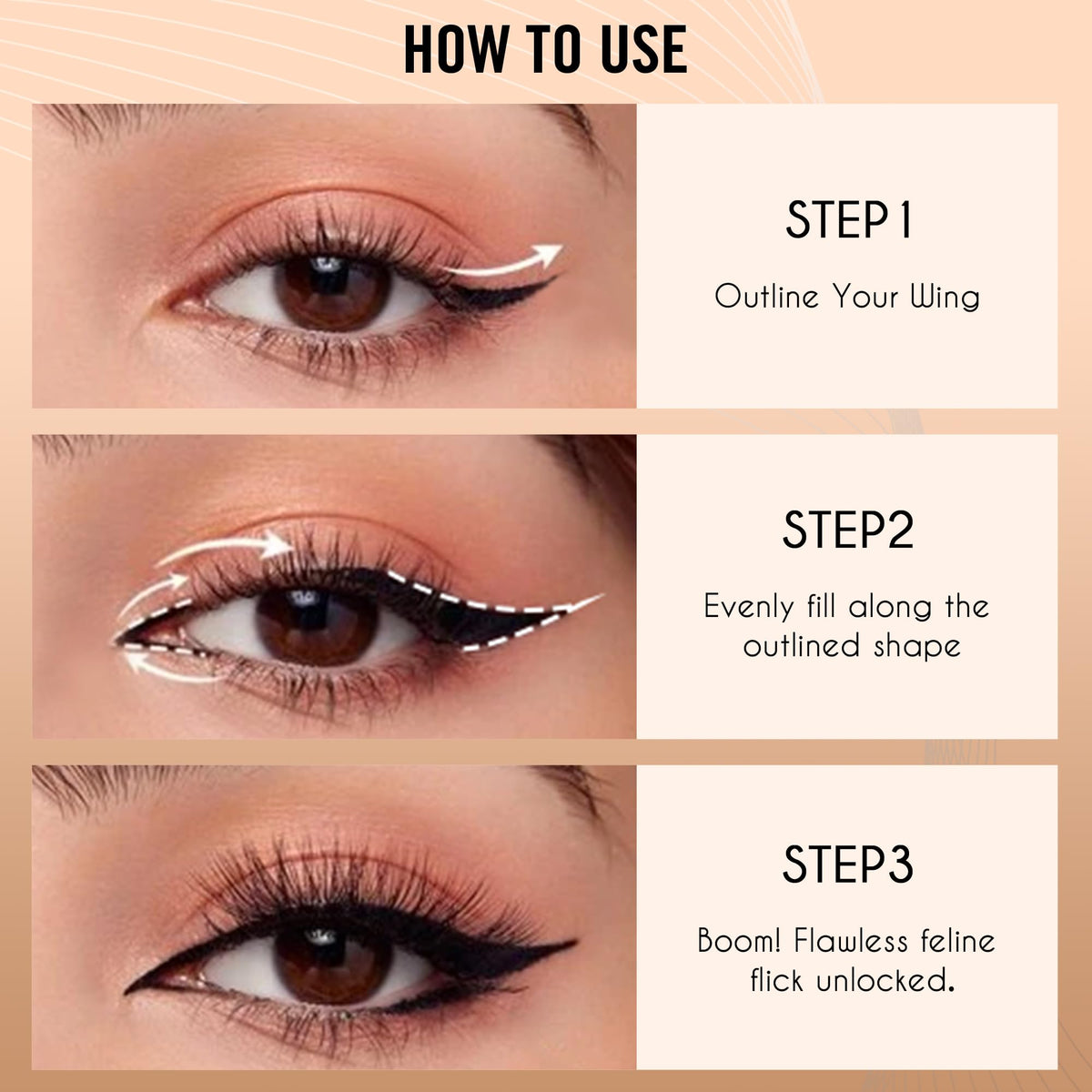 docolor Eyeliner, 2PCS Black Liquid Eyeliner Waterproof Eye Liner Pen Super Slim Precise All Day Black Eye Pencils Professional Makeup Liquid Eye Liner Pencil for Women