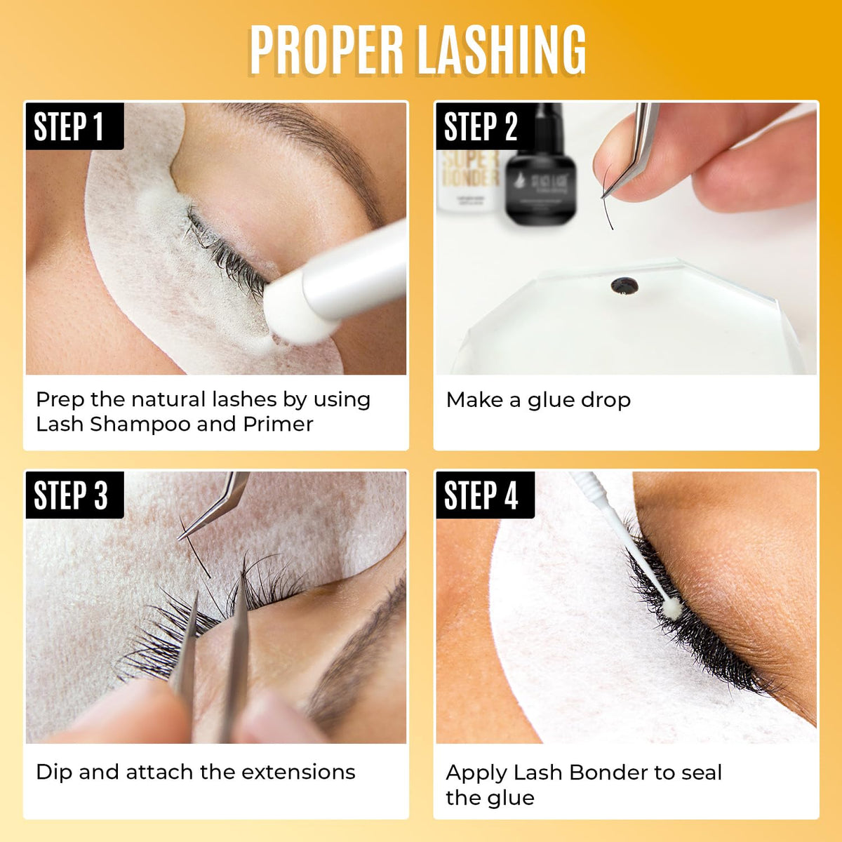 Easy Fan Lash Extensions by STACY LASH | J Curl Eye Lashes | Easy Fanning Lashes 3D 4D 5D 6D 7D 10D | Volume Set | 16-Rows Lash Tray | Eyelash Extension Supplies for Lash Tech |J-0.03-MIX 8-12