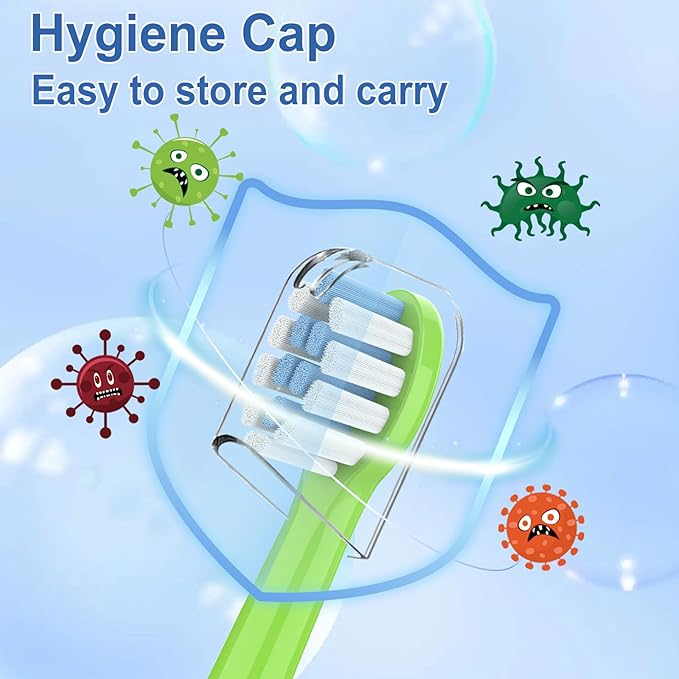 8 Pack Kids Replacement Brush Heads Compatible with Philips Sonicare Electric Toothbrushes,Ultra Soft Bristles for Gentle Cleaning