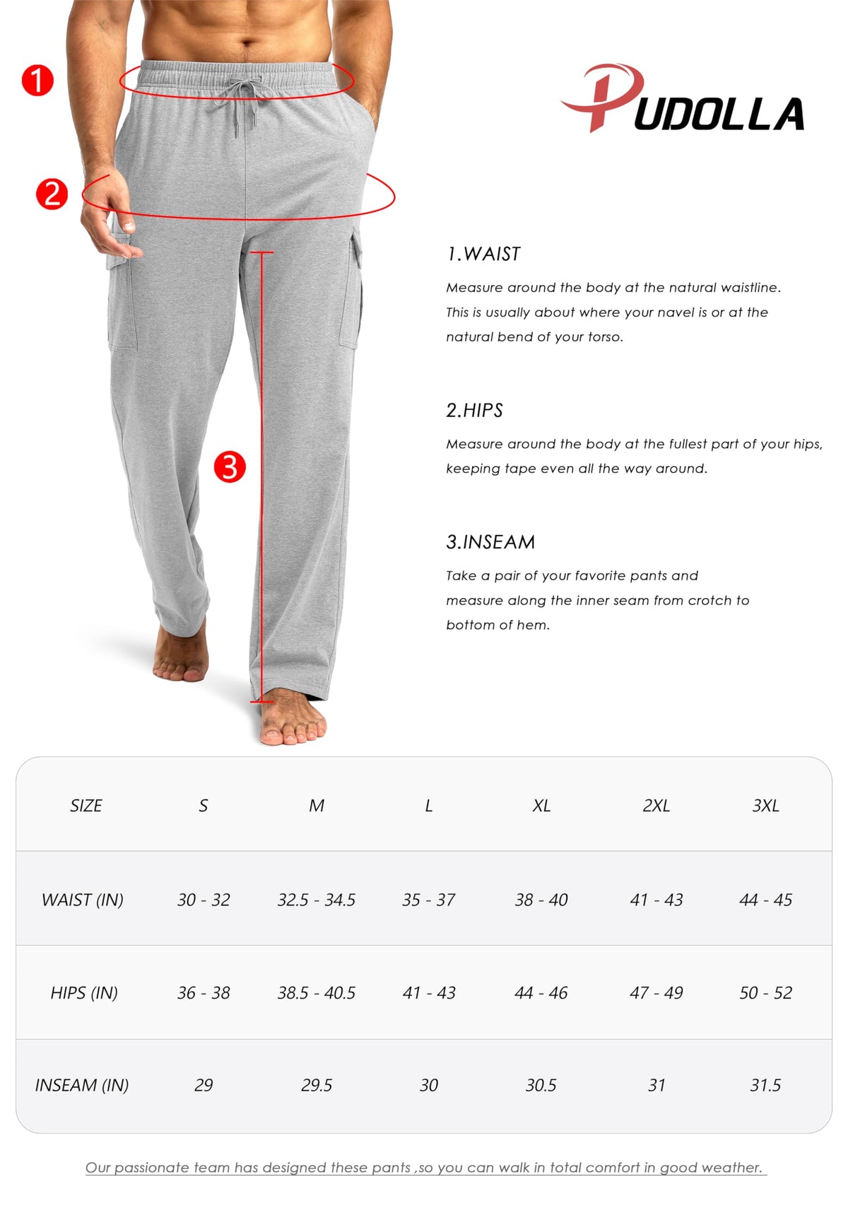 Pudolla Men's Cotton Sweatpants with Cargo Pockets Open Bottom Yoga Pants for Men Lounge Pants for Athletic Workout Casual(Dusty Blue 3X-Large)