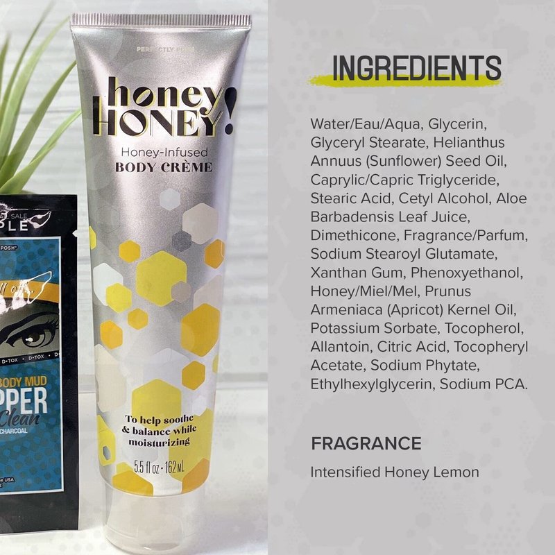 Perfectly Posh - Honey Honey Soothing Body Cream - Dry Skin Lotion with Dragon Fruit, Lime Fragrance - Premium Moisturizer - 162ml