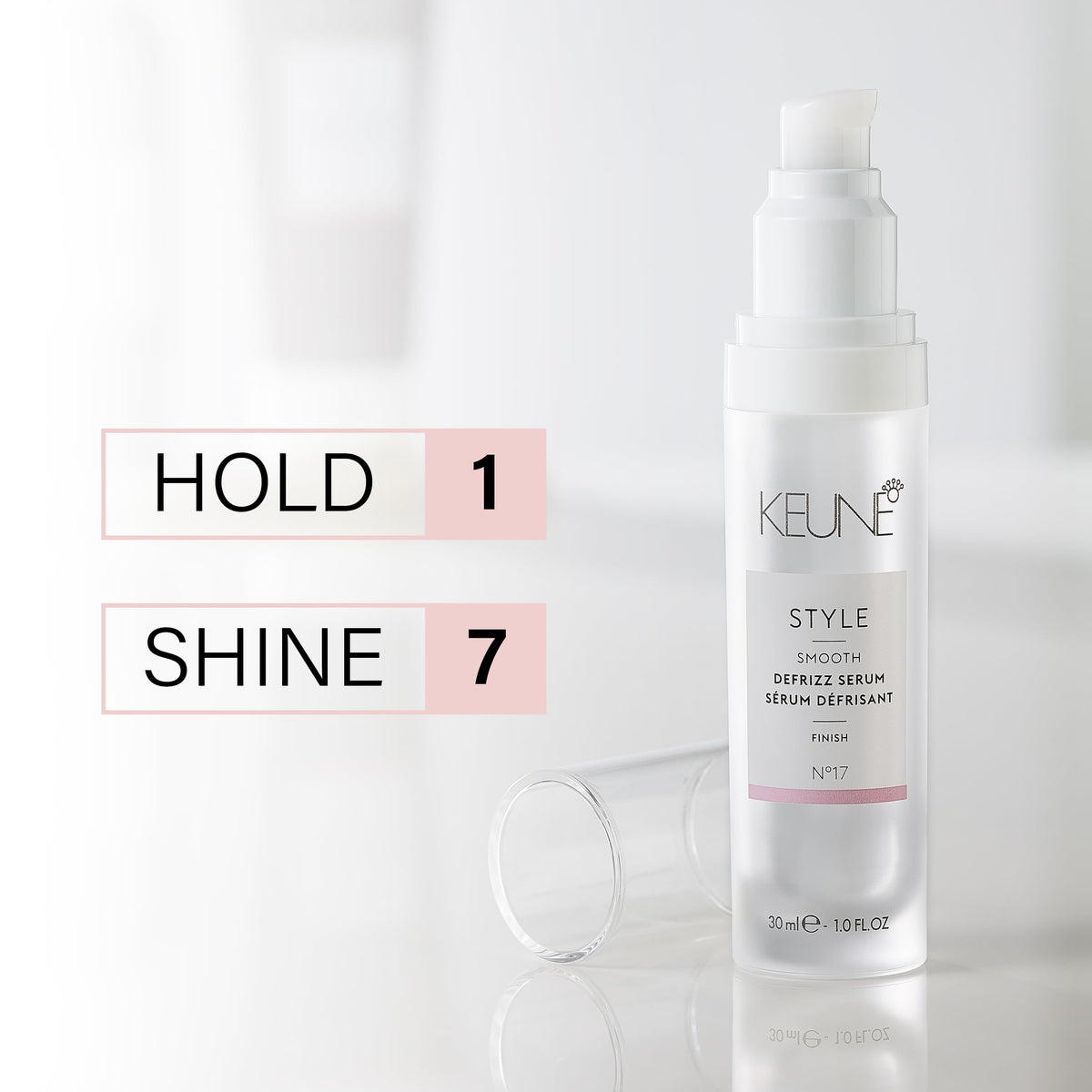 Keune Style Defrizz Serum, Anti-Frizz & UV Protection Serum for Smooth, Shiny Hair, 1 Fl Oz