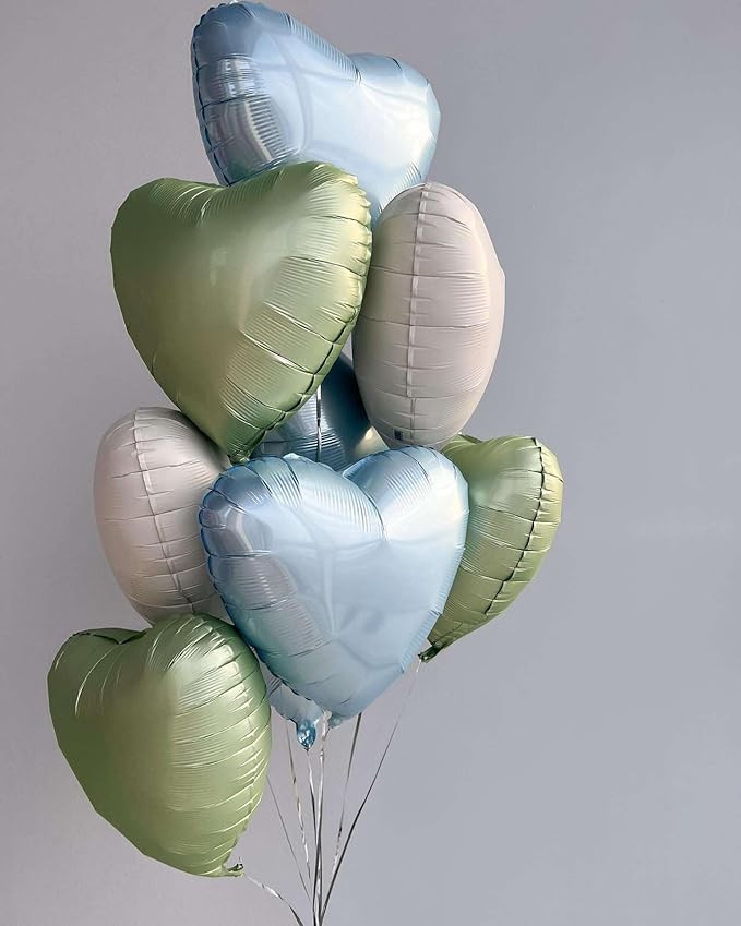 Lovoir 12 Pcs Pink Heart Shape Foil Mylar Balloons 18 Inch Love Balloons for Valentine's Day Birthday Party Decorations Wedding Engagement Romantic Decor (6 Mixed Color)