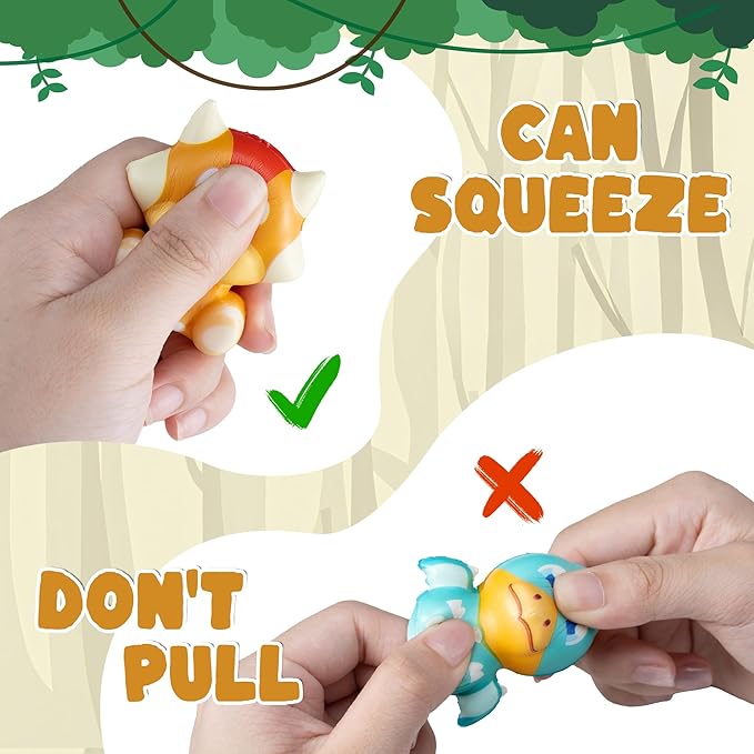Party Favors for Kids 24PCS Dinosaur Squishy Toys,Goodie Bag Stuffers, Pinata Stuffers,Birthday Gifts for Boys & Girls,Treasure Chest Prizes,Classroom Prizes for Kids (Dinosaur) (Dinosaur)