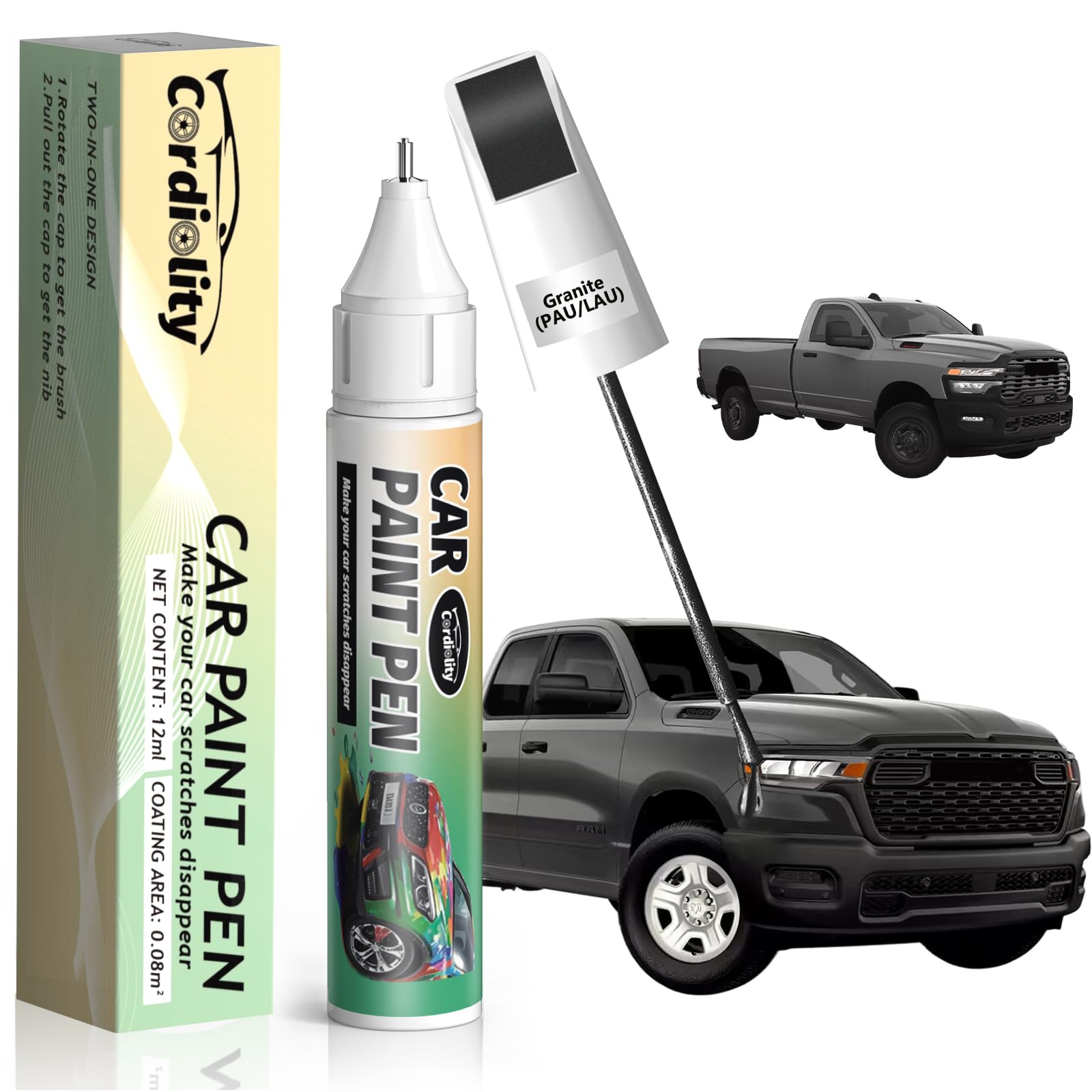 Granite(PAU/LAU) Touch Up Paint Pen for Dodge,Car Paint Scratch Repair Pen Quick and Easy Fix Auto Paint Scratch