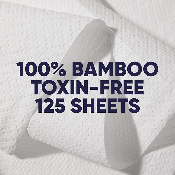Save Trees Bamboo Paper Towels 40pk - Ultra Absorbent & Durable Eco-Friendly Paper Towels - FSC-Certified, Chlorine-Free