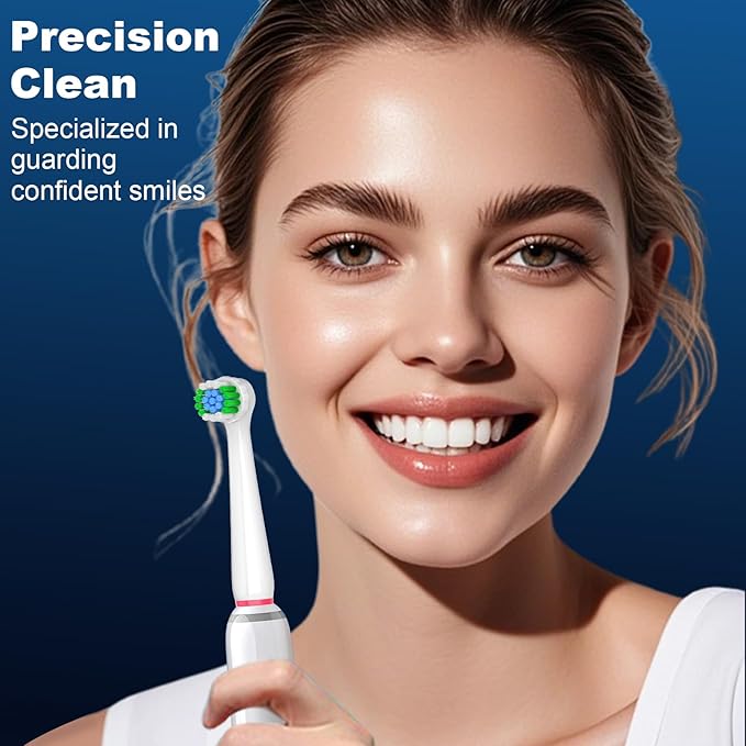 Replacement Heads Compatible with Oral B Pro 1000/500/Genius x/Smart 1500 Electric Toothbrush, Brush Heads for Braun Oral B, 4Pcs Precision Refills for Sensitive Care, 4Pcs Cross Clean for Deep Clean