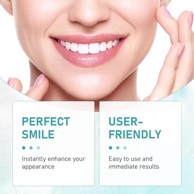 Minceetbien Dentures, Minceetbien Silicone Reline Denture Set, Comfortable and Secure, Adjustable Snap-in Upper and Lower Denture Kit for Instant Smile Restoration