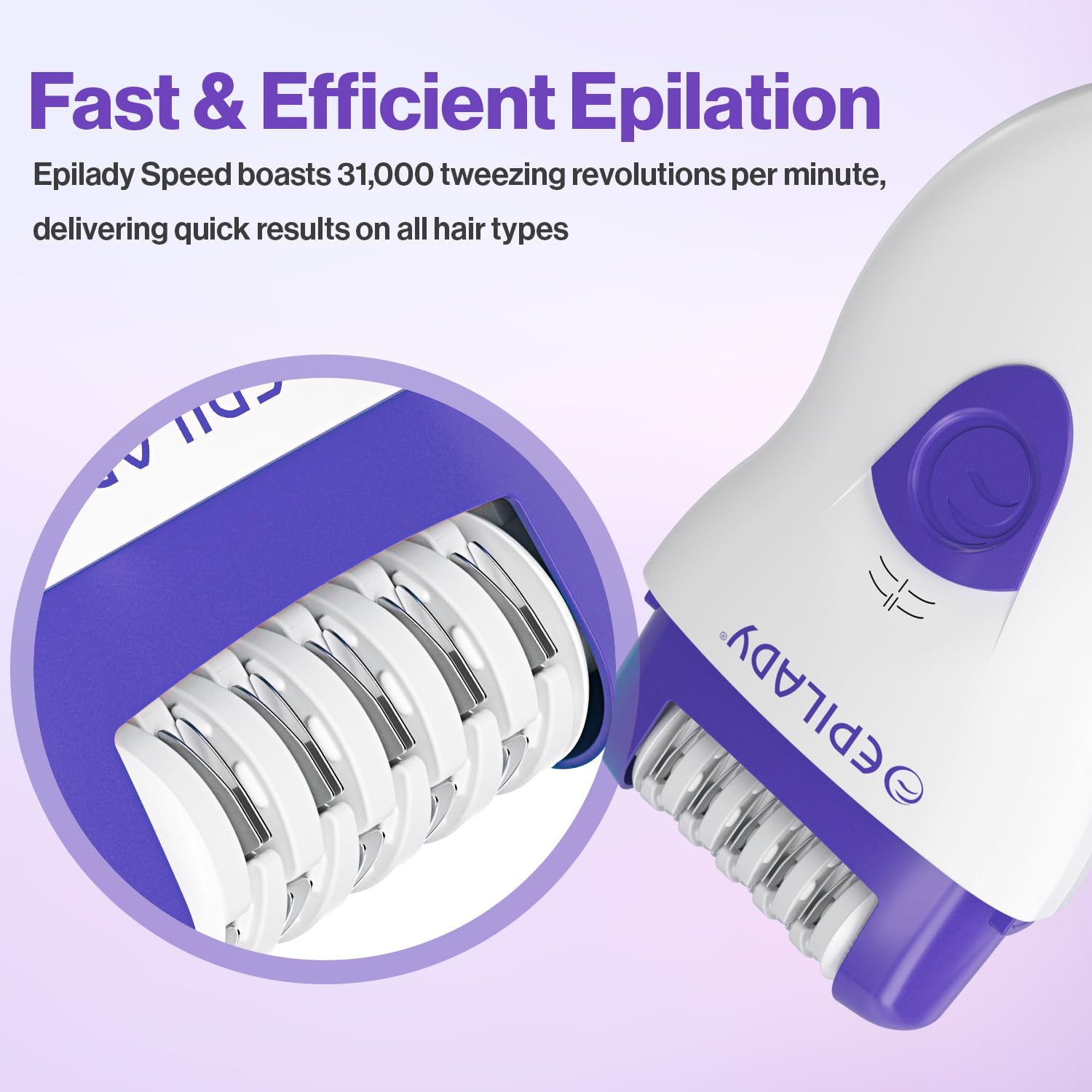 Epilady Face & Body Hair Removal Device Bundle, Corded Electric Epilator for Women with Facial Hair Remover, Epilator for Legs, Arms, Underarms, Bikini Line, Upper Lip & Chin, Long-Lasting