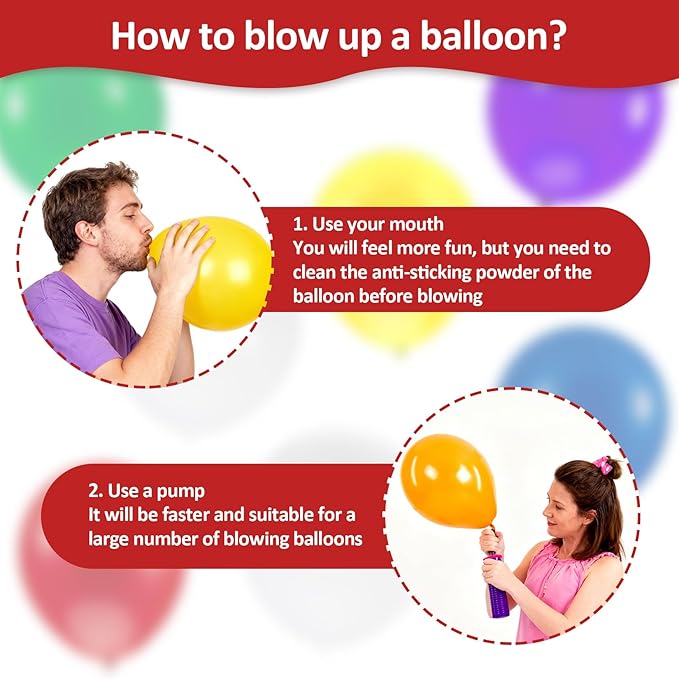 MAQIHAN 100pcs Balloons Assorted Colors - Globos Para Decoracion De Fiestas Balloons for Birthday Party Ballons Decoration Latex Balloons Colorful Baloons Blow up Balloon Bulk 12 Inch Arch Kit