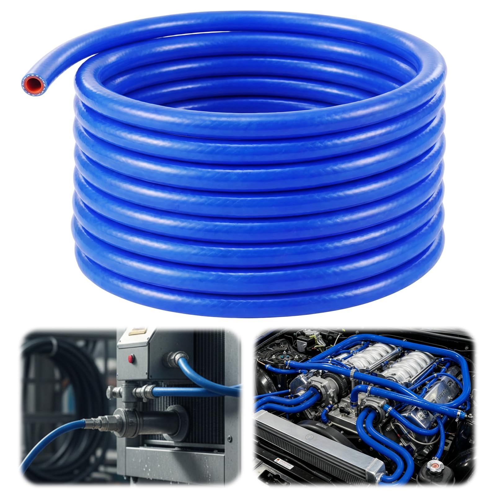 Outus 3/8 ID Silicone Heater Hose 25 ft Roll, Coolant Radiator Straight 80 Psi Pressure Reinforced High Temperature for Water/ga