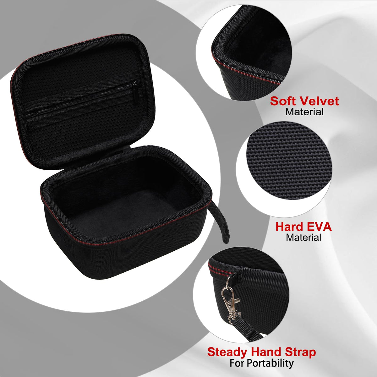 LTGEM Electric Shaver Case Compatible with FlexSeries Electric Head Hair Shaver, Bald Head Waterproof Razor Cases-Travel Protective Carrying Storage Bag (Only Case)