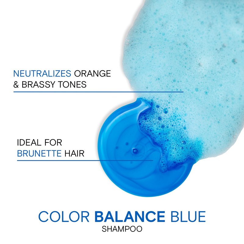Joico Color Balance Blue Shampoo | For Lightened Brown Hair | Eliminate Brassy Orange Tones | Boost Color Vibrancy & Shine | UV Protection | With Rosehip Oil & Green Tea Extract | 33.8 Fl Oz