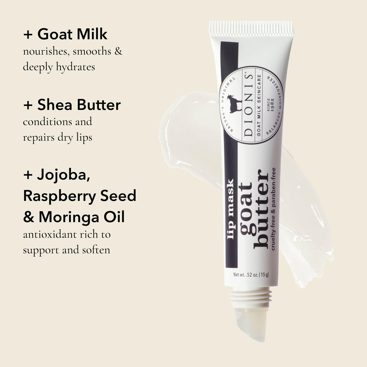 Dionis Goat Milk Exfoliating Lip Polish & Hydrating Lip Mask – for Dry, Chapped Lips, Safe for Sensitive Skin (Pack of 2)