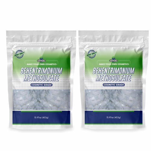 MYOC BTMS (Behentrimonium Methosulfate)- 15.97 oz, Pure Cosmetic Grade Raw Material Conditioning Emulsifier for DIY Creams, Lotions, Shampoo & Conditioner- Pack of 2