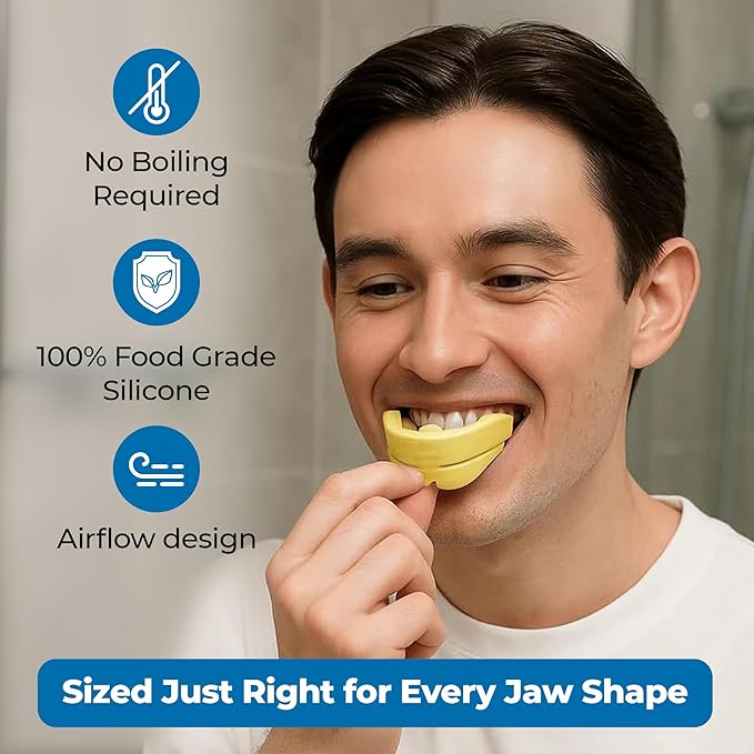 Reviv R2 Mouth Guard for Teeth Grinding & Clenching (Medium) – Soft Silicone Night Guard, Pre-Formed Fit, Case Included – for Teens & Small Adult Mouths