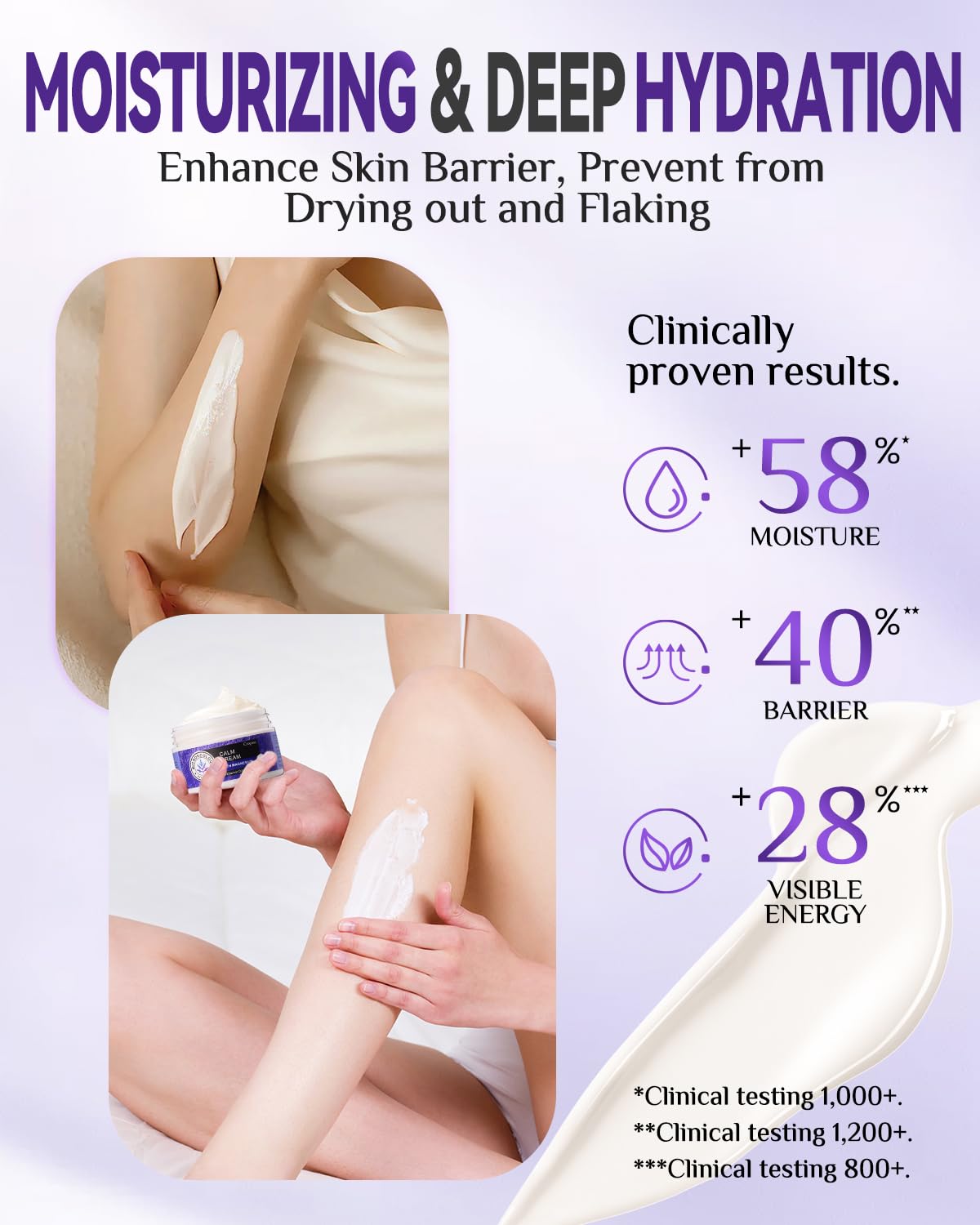 APLEFBE 2025 Updated Magnesium Cream for Sleep: Nighttime Magnesium Lotion, Deep Hydration, Skin Care for Kid, Men, Women (Lavender)，2PC