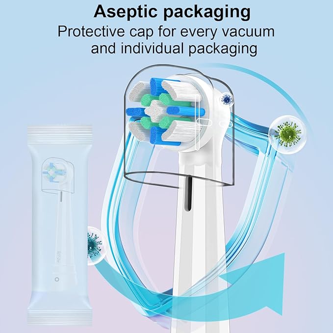 iO Replacement Heads Compatible with Oral B iO 2/3/4/5/6/7/8/9/10 Series Electric Toothbrush,IO Toothbrush Heads Compatible with Oral B iO,Medium-Hard bristles Care for Your Teeth,White
