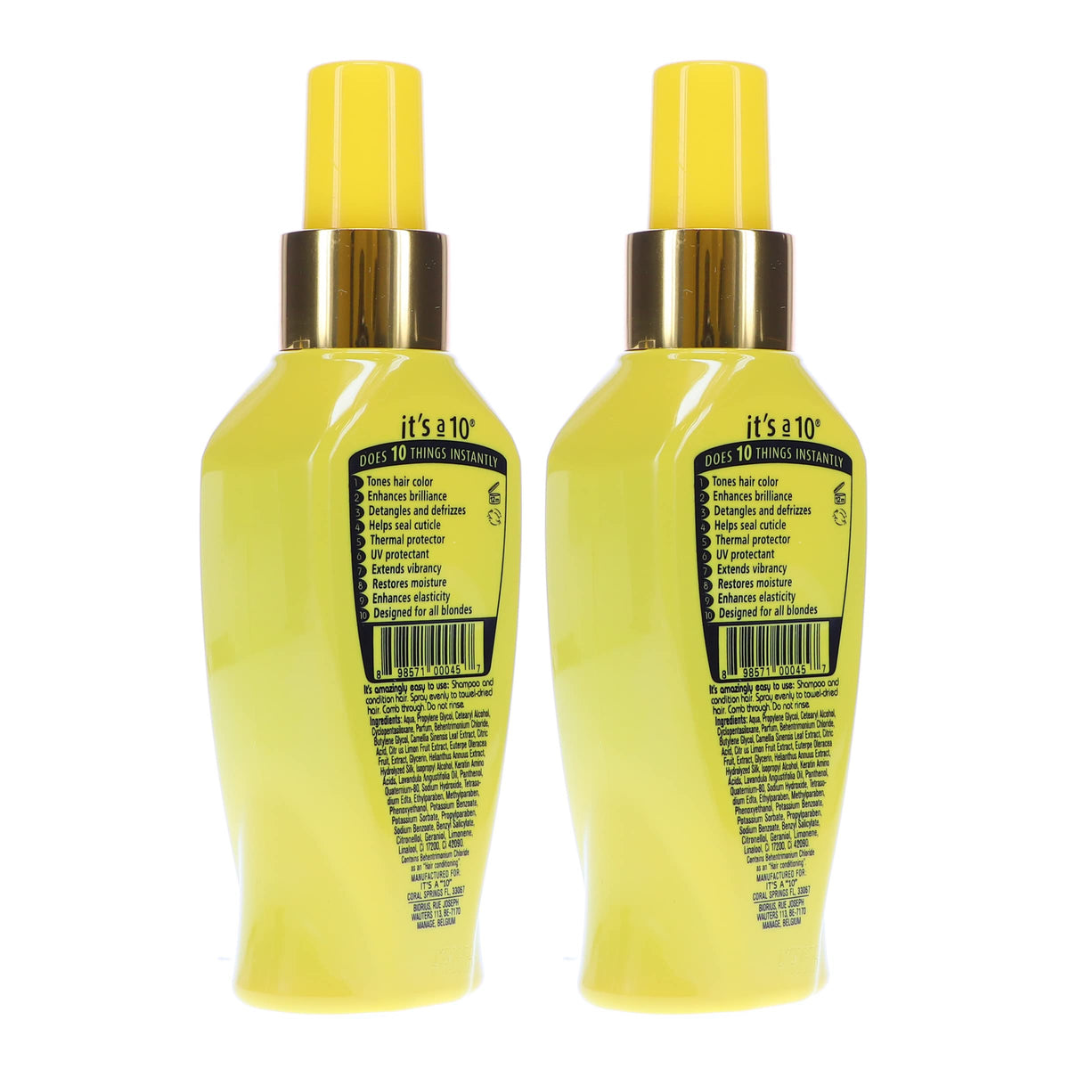 ITS A 10 by It's a 10 MIRACLE LEAVE IN PRODUCT FOR BLONDES 4 OZ (Package Of 2)