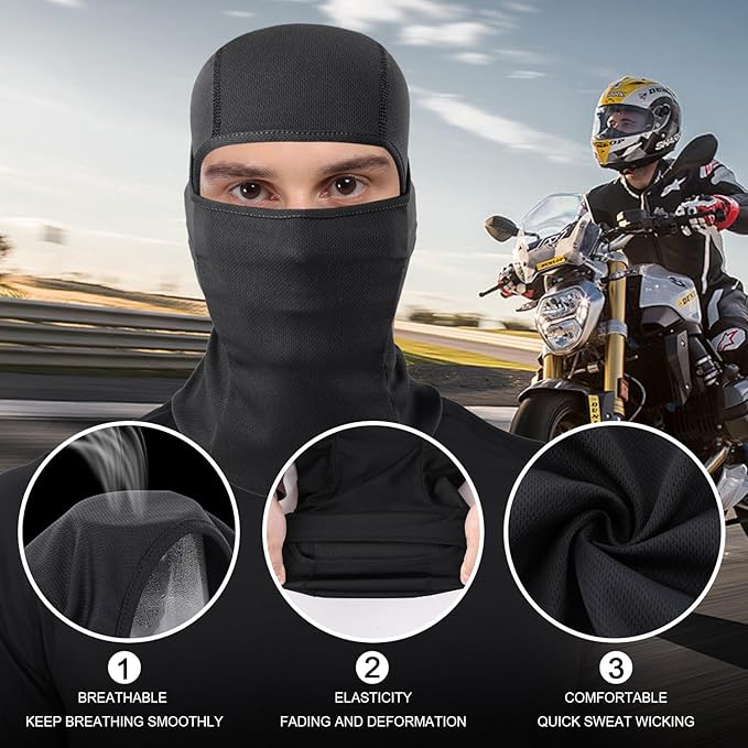 AXBXCX 3 Pack Balaclava Ski Mask - Breathable UV Protection Face Cove for Motorcycle, Football, Cycling, Outdoor Sports