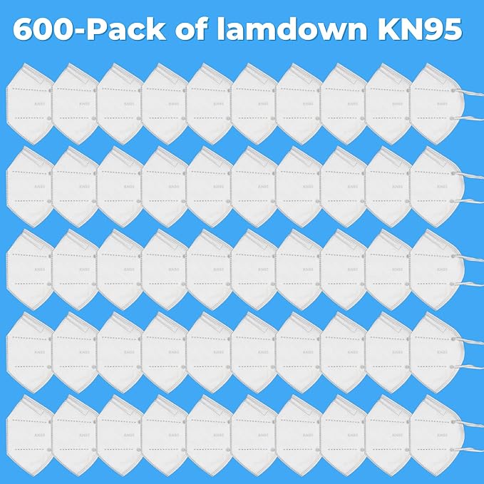 KN95 Face Masks, Premium 5-Layer Disposable Dust Mask Respirator for Adults